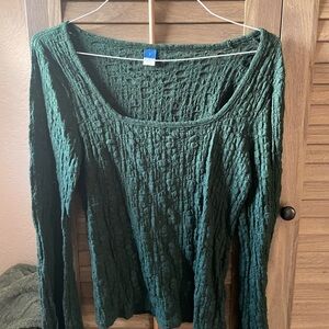 New/never worn. Textured green lacy women’s top